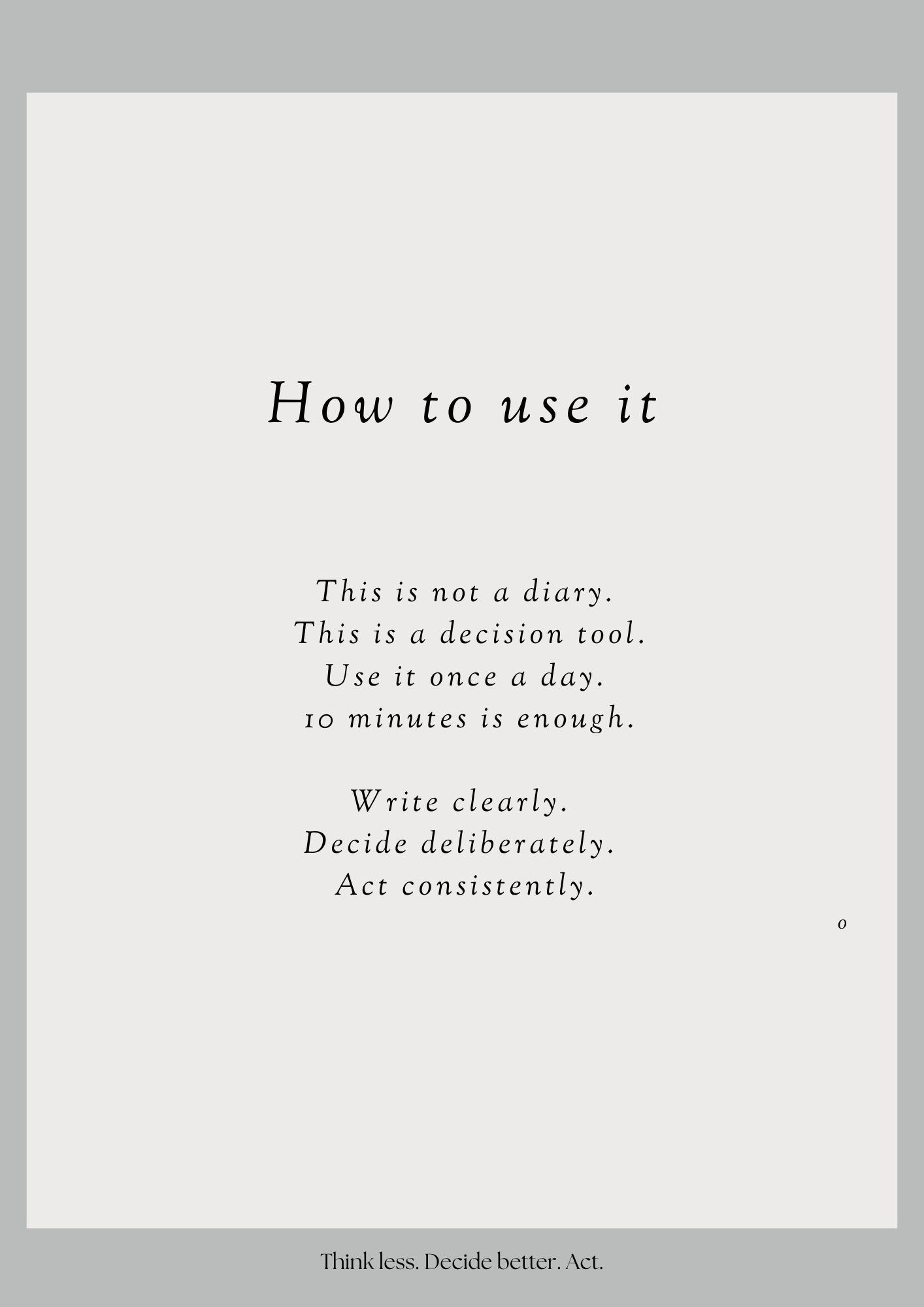 SOUL Decision Journal